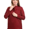 سكراب هاف كولار — كم كامل — maroon