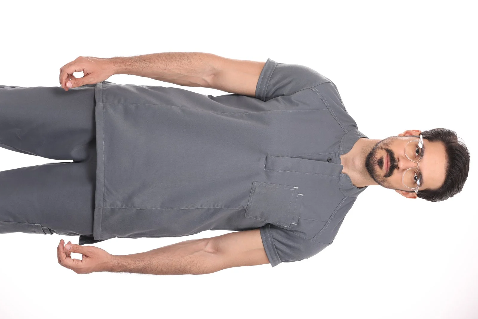 HCOLLAR-HS-GREY-01_e4ba89fd-aa47-4b9d-b5dc-9c910d5231ef-8.jpg سكراب هاف كولار — كم قصير — رمادي